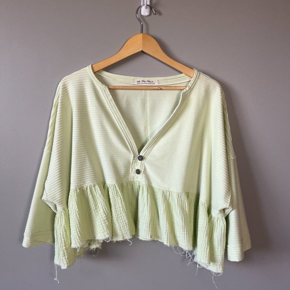 We the Free crop double gauze henley - Picture 6 of 10